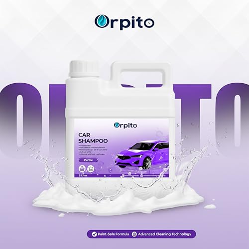 Image of Car Shampoo 5L Multi Fragrance | High Foam Car Wash Liquid | Deep Cleaning Formula | pH Neutral Paint Safe | Removes Dust & Grime | Glossy Finish Wash (1, PURPLE)