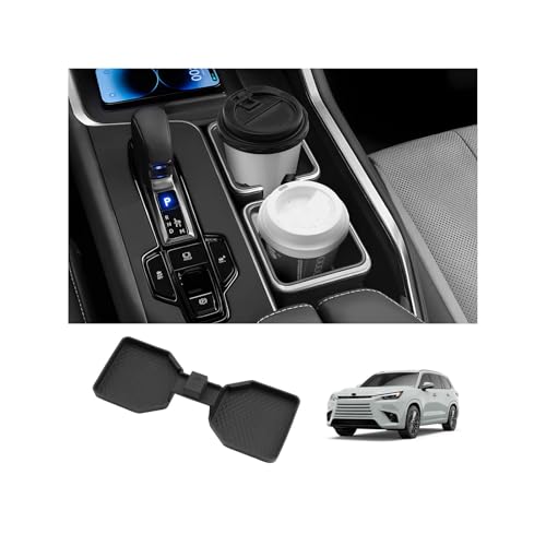 LUWU 2025 2026 TX350 Center Console Cup Holder Compatible with 2024 2025 2026 Lexus TX350/TX500/TX550 Accessories Premium Silicone Cup Holder Mat Spill-Proof, Easy Install & Clean, Black