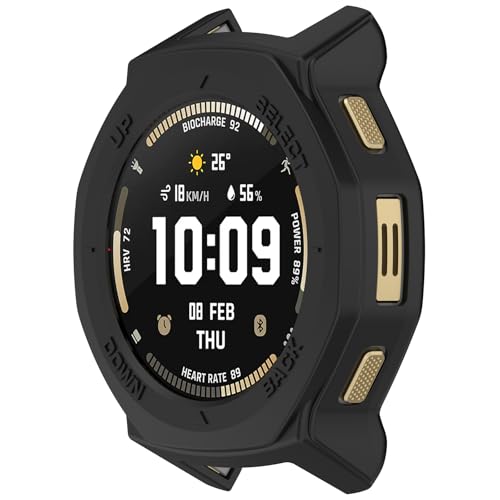T-Rex 3 Pro 44mm Watch Case Cover Bumper Compatible with Amazfit T-Rex 3 Pro 44mm Smartwatch Accessories (Black)