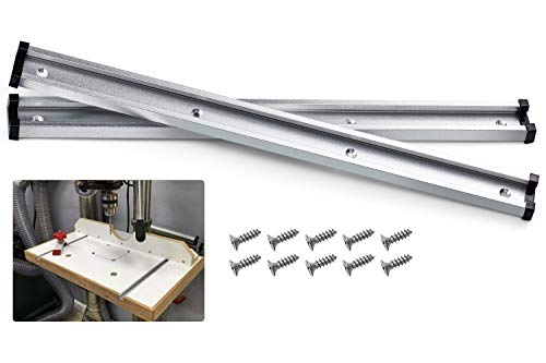 Inntek 2pcs Ranura en T, T-Track, Ranura Deslizante, T-Slot Ranura, Ranura Inglete para Trabajo Carpintería Sierre de Mesa Fresa de Madera con 10 Tornillos de Montaje
