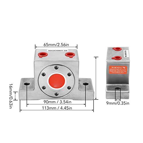 Oscilador de Turbina de Aço Inoxidável Gt16, Oscilador Pneumático de Entrada e Saída, Linha G1/4 Pol
