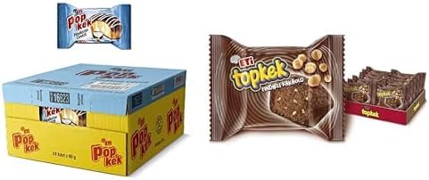 Eti Popkek Hindistan Cevizli Kek 60 g x 24 Adet ve Eti Topkek Fındıklı Kakaolu Kek 35 g x 24 Adet