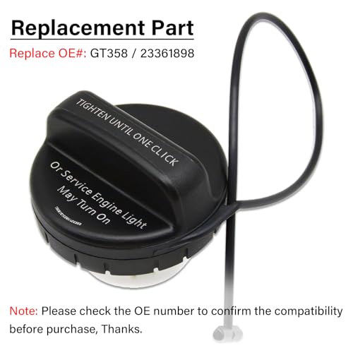 Image of Gas Cap, Fuel Cap GT358 Fit for 2011-2017 Buick Enclave, Chevy Chevrolet Silverado 2500 HD Silverado 3500 HD Tahoe Silverado 1500 Suburban 2500 Traverse, GMC Sierra Yukon Acadia, Cadillac Escalade