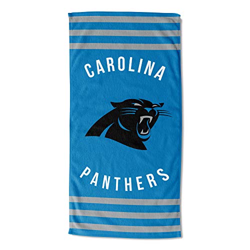 Image of Northwest NFL Carolina Panthers Unisex-Adult Beach Towel, 30 inch x 60 inch, Stripes