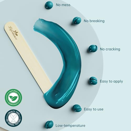 Lifestance 450g Waxing Perlen Formuliert für Anfänger, Wachsperlen mit 10 Holzspatel für Enthaarung, Grün Wachs Haarentfernung Perlen für Feines Haar,Gesicht,Augenbraue,Arme,Finger und Zehe