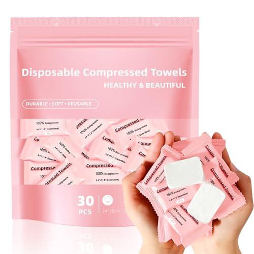 Compressed Disposable Face Towel, Thicker Individually Packaged Compressed Towels Dry