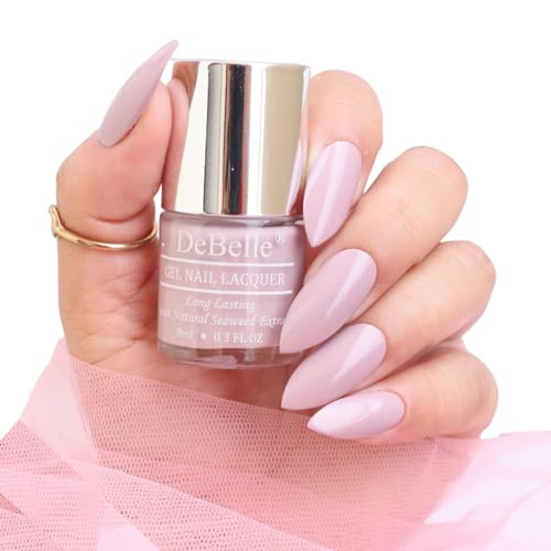DeBelle Gel Creme Finish Nail Polish Vintage Frost (Pastel Purple), 8 Ml – Enriched With Natural Seaweed Extract, Cruelty Free, Toxic Free