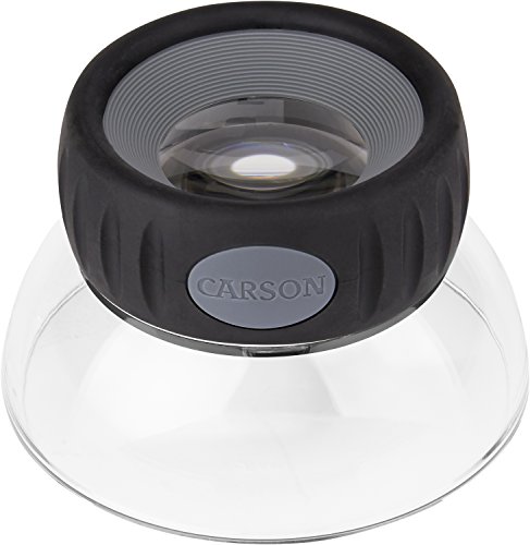 Carson LumiLoupe Plus 5.5x Power, 10.5x Power or 17.5x Power Focusable Stand Loupe Magnifiers (LO-06, LO-10, LO-15)