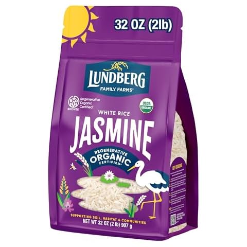 Lundberg Family Farms Organic Jasmine Rice, California White, 32 Ounce Cover