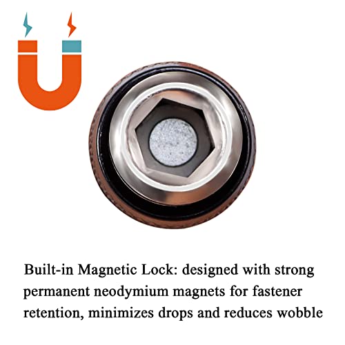 Dualshine Drill Bit Holder, 4Pcs Magnetic Swiveling Bit Tip Holder Set Drill Bit Extension Pivot 1/4 Inch Hex Quick Release Pivoting Screwdriver Rotary Extender Chuck Adapter For Impact Driver Screws #TOP6