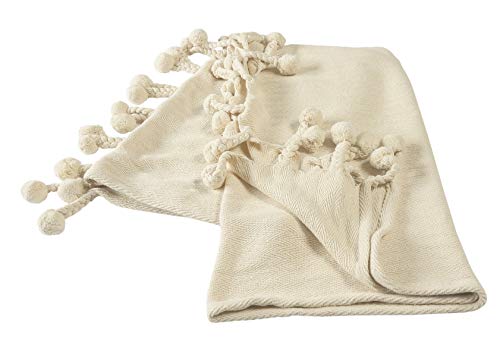 Lr Home Ox Bay Stella Cream Chevron Organic Cotton Throw Blanket #TOP13