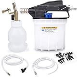 OULAIZ 2L Vacuum Brake Bleeder Kit, One Person Pneumatic Brake Fluid, Clutch Bleeding Extractor Tool with Adapters, 1L Refilling Bottle, Air Pressure Brake Bleeder Replaceable Connectors