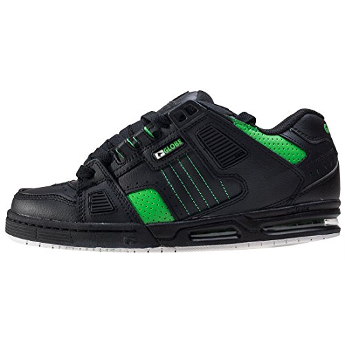 Globe Sabre Nubuck 2, Men’s Skateboarding Shoes, Black (Black/Moto Green 10768), 11 Uk (46 Eu) #TOP4