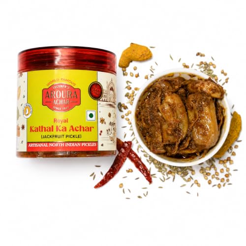 Image of LUCKNOW'S AROURA ACHAR SINCE 1944 Royal Kathal Ka Achar 400g for Home Use Home Made With Love No Artificial Colors