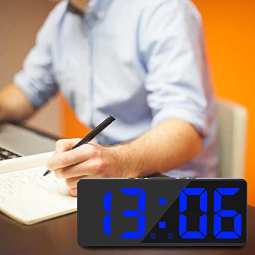 Reloj despertador electrónico con gran pantalla LED, doble alarma y termómetro 8