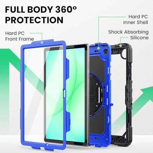 Image of SEYMAC Case for Samsung Galaxy Tab A11+ /A9+ Plus 11 inch, Dark Blue