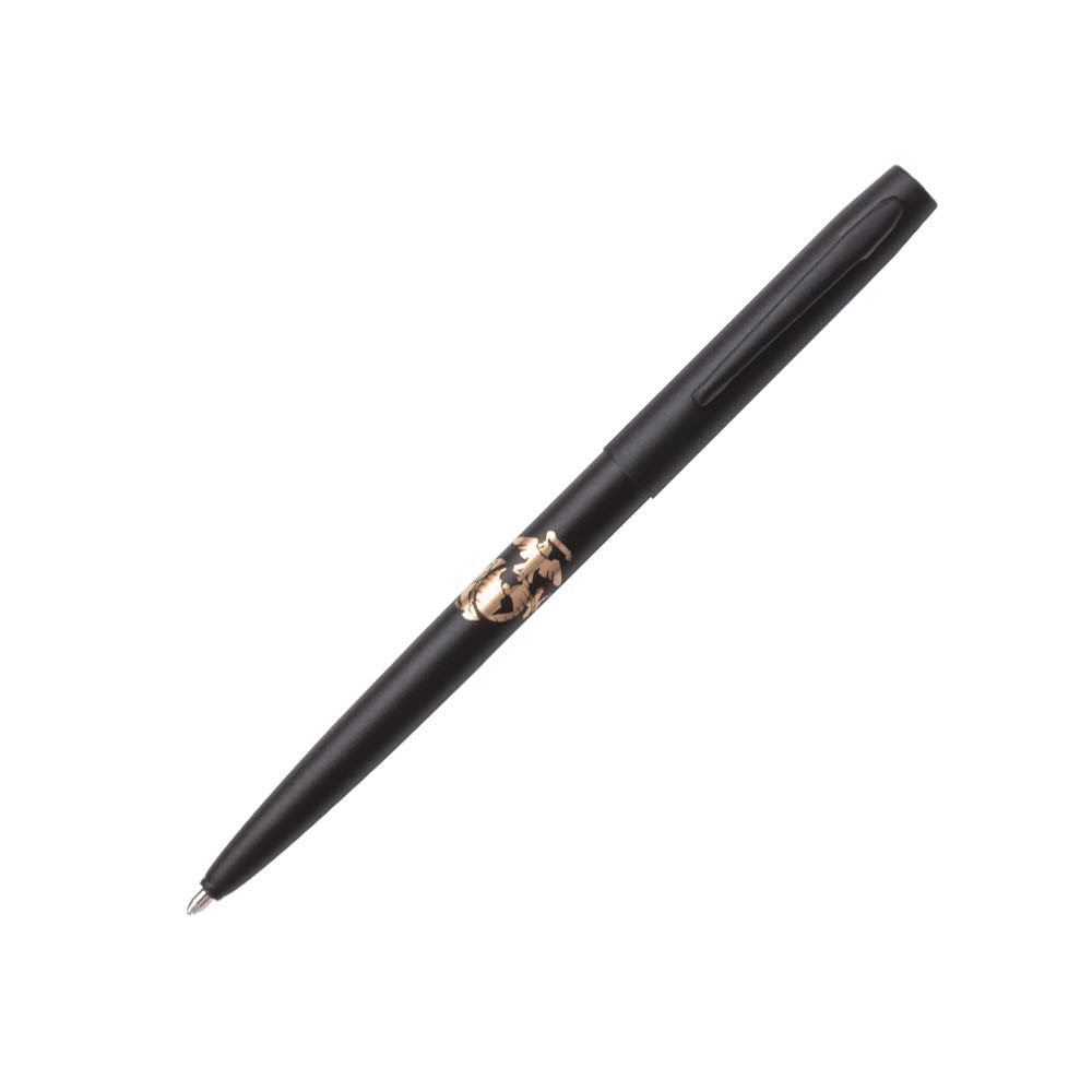 Fisher Space PenMatte Black Cap-O-Matic Pen with Laser Engraved U.S. Marine Corps Insignia - Gift Boxed