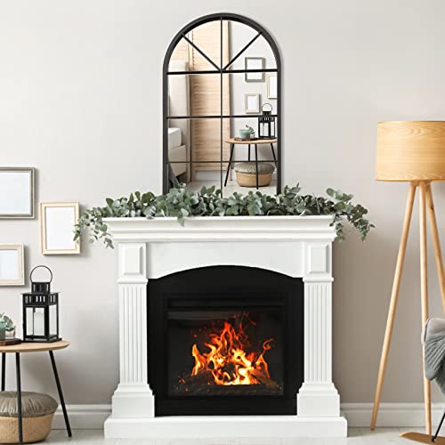 Ironsmithn Wall Mirror Mounted Decorative Long Hanging Arched Window Frame Decor Wall-Mounted For Bathroom Vanity, Living Room Or Bedroom(19.7” X31.5” X0.9”) #TOP3