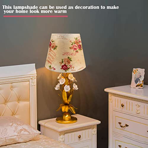 Flower Pattern Lampshade Hardback Lamp Shade Drum Lamp Shade For Table Lamps Replacement (Rose Flower) #TOP5