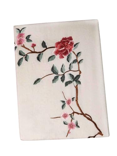 HangErFeng Women Wool Embroidered Long Scarf 1225