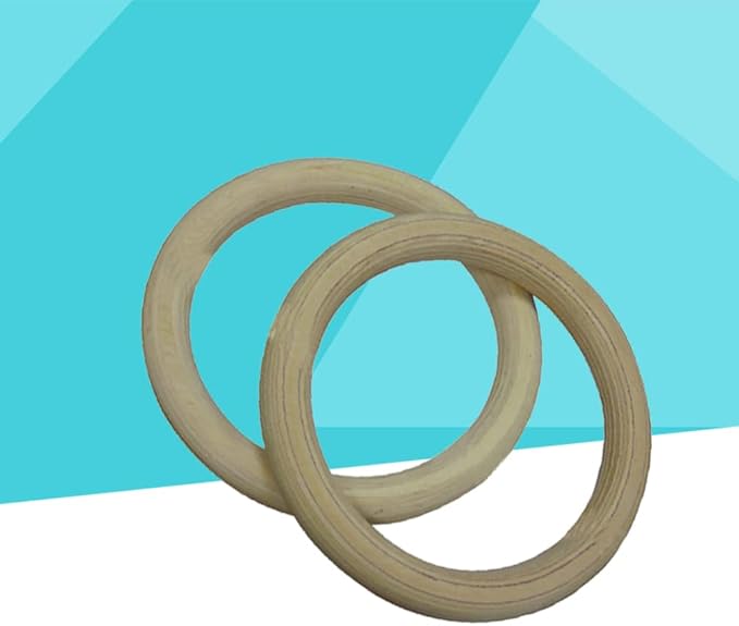 Par de Anillas Gimnásticas de Madera para Entrenamiento Muscular miniatura 6