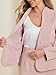 Allegra K Suits 2 Piece Skirt Set for Women's Business Office Outfits Collarless Blazer Pencil Skirts Suit Sets Medium Pink