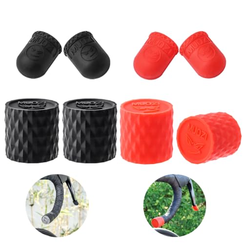 Saipe 4Pcs Road Bike Handlebar End Cover + 4Pcs Bicycle