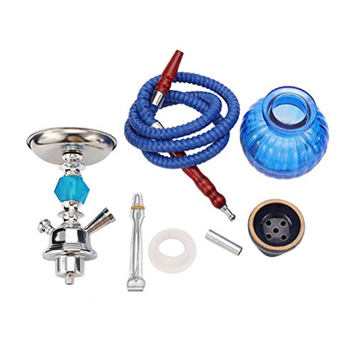 Smoking Pipe,Professional Hose Hookah Set Includes Ceramic Bowl, Leather Hose & Glass Water Container, Smokebox Bar Supplies Party Smoking Set #TOP3