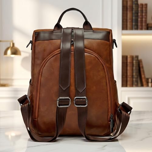 Image of VISMIINTREND Backpack for Women | Stylish Vegan Leather Backpack Bags for Women | College Bag for Girls | Office, Travel & Daily Use | Trendy Women Backpack | Gift for Wife, Sister & Friend