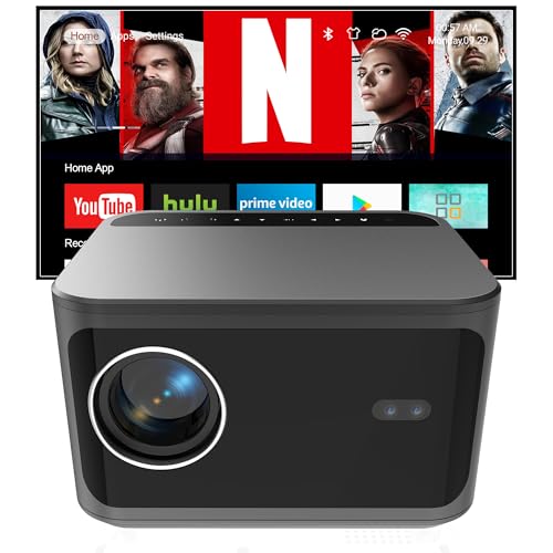 Image of Bright Portable Projector with WiFi and Bluetooth, 1080P Clear Video Movie Projectors for Outdoor, Home Theater Bedroom Projector, Compatible with Phone, 1000 ANSI Lumens, Auto Focus & Auto Keystone