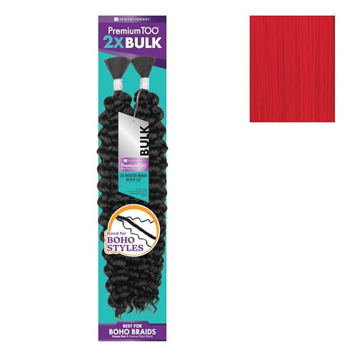 Sensationnel PremiumToo Bulk Weaving-2X Water Wave,1 pack 22 inch, RED