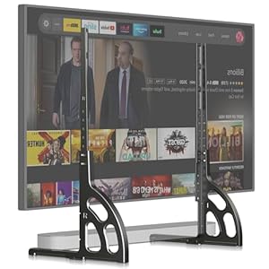 XINLEI Universal Tabletop TV Stand for 22–85 Inch TVs, Patented Wobble-Free Metal Base, Heavy Duty Adjustable Replacement TV Feet Legs, Max VESA 1000x500mm, Supports 55kg, 2-Step Easy Install ML1760E