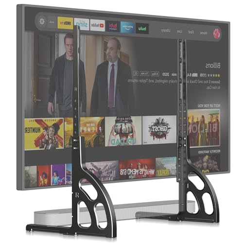 Pied TV Universel pour LCD LED OLED Ecran Téléviseurs 22 à 85 Pouces, Hauteur Adjustable Pied TV Stand, VESA Max 1000x500mm jusqu&rsquo;à 55 kg