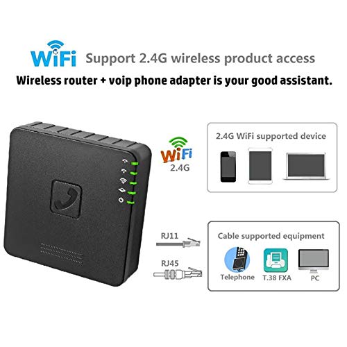 VoIP Wireless Router with 2 Ports Voice Over IP GT202 with WiFi VOIP Gateway Telephone GT202 SIP PBX Adapter EU Plug