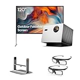 Valerion Freiluftkino-Paket - Includes Valerion Streammaster Plus2 4k Projector + 120' Portable...
