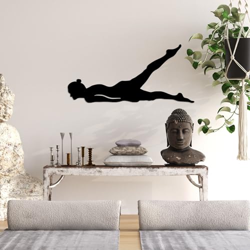 Accessoire mural décoratif métal noir 60x28 cm objet design - 3