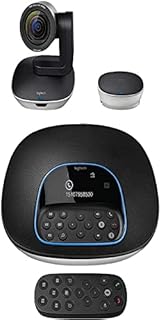 Logitech Group Video Conferencing System, Full HD 1080p, Autofocus, USB, Skype for Business, Teams, Zoom, Fuze, Hangouts Meet, Hardware, Cortana, Cisco Jabber, Laptop/PC/Mac - Black