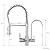 MENATT Purifier Kitchen Faucet, Commercial 3 in 1 Spring Drinking Water Faucet, Pull Down Water Filter Kitchen Sink Faucets (Brushed Nickel)