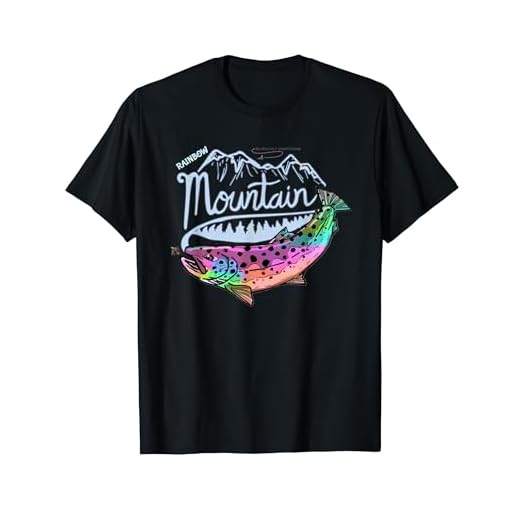 Black Fly "Rainbow Mountain" フライフィッシング 明るいカラートラウト Tシャツ