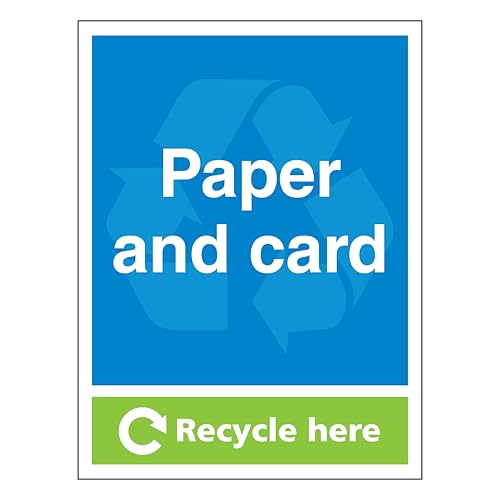 Papier et carton Recycle Here panneau de signalisation tri
