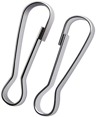 Newflager 80 Pack 304 Stainless Steel Metal Spring Hooks, Rust-Proof Lanyard Snap Clip Hooks, Ideal for Key Chain, ID Card, DIY - 1.26 Inch（32mm） image 5