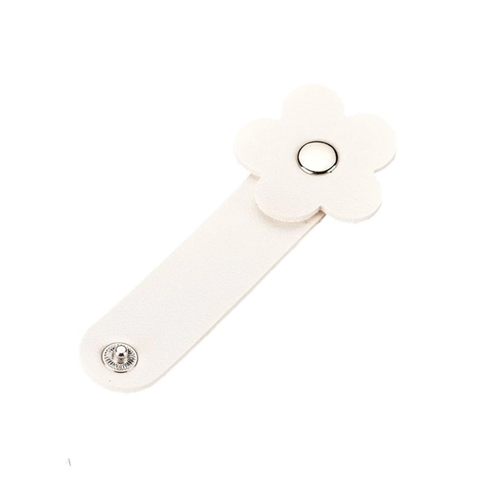 Pattern Wire Winder PU Leather Cable Organiser Ties for Phone Cables and Headphone Storage Flower Cable Clip