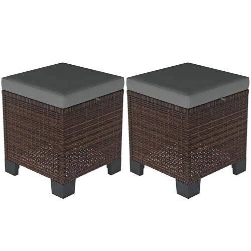 Outsunny 2 Pieces Outdoor Patio Ottomans