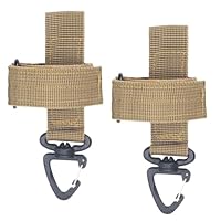 EIHI Handschuhhalter, 2 Stück Handschuh Halterung,Multifunktionales Nylon Handschuh Clip, Einstellbar Handschuhe Halter fur Aufhängen von Handschuhen Schnallen für Bergsteiger(khaki)