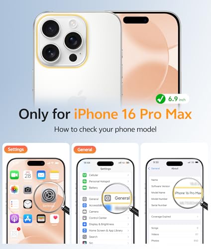 Image of FNTCASE for iPhone 16 Pro Max Case: [Compatible with Magsafe] [Screen Protector] Anti Yellowing Transparent Clear Magnetic Phone Cover - Military Grade Shockproof Drop Proof Protective Cases - Clear