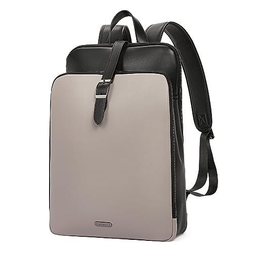 Image of CLUCI Leather Backpack for Women, 15.6 inch Laptop Bag, Large Genuine Work Backpack Travel Back