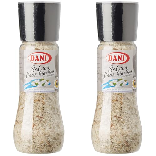 Dani - Sal con Finas Hierbas con Molinillo - Tamaño Familiar 390 gr. (Paquete de 2)