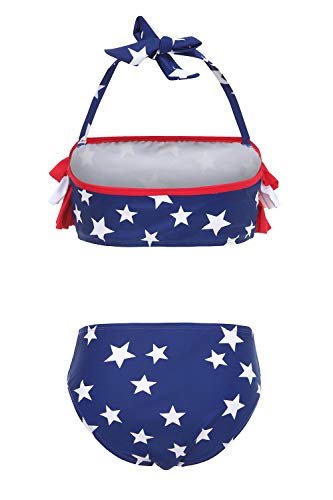 Girls Two Piece Swimsuits Rainbow Bikini Sets Adjustable Strap Bathing Suits2