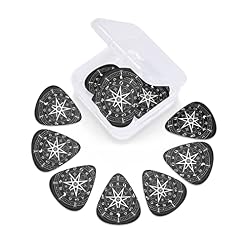 Lot de 12 médiators pour guitare avec symbole mystère et signe du zodiaque – Noir – Pour guitare électrique et basse – Cadeau idéal pour les amateurs de guitare acoustique – Avec boîte - Les Beatles, Paul McCartney, John Lennon, RIngo Starr, George Harrison Lot de 12 médiators pour guitare avec symbole mystère et signe du zodiaque - Noir - Pour guitare électrique et basse - Cadeau idéal pour les amateurs de guitare acoustique - Avec boîte – Image 3