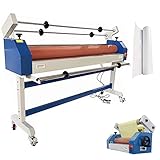 INTSUPERMAI 51 in Semi-Automatic Cold Laminator Machine Automatic/Manual Laminator Machine Wide Format Cold Laminating Machine with Self-Removing Film System Soft Rubber Roller 110V